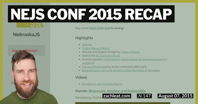 NEJS CONF 2015 Recap