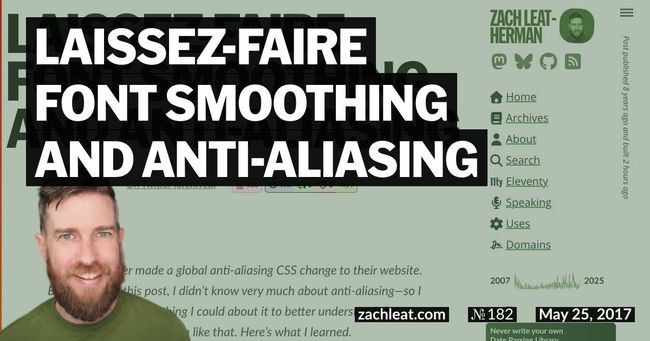 Laissez-faire Font Smoothing and Anti-aliasing