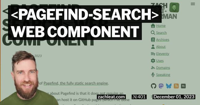 pagefind-search Web Component