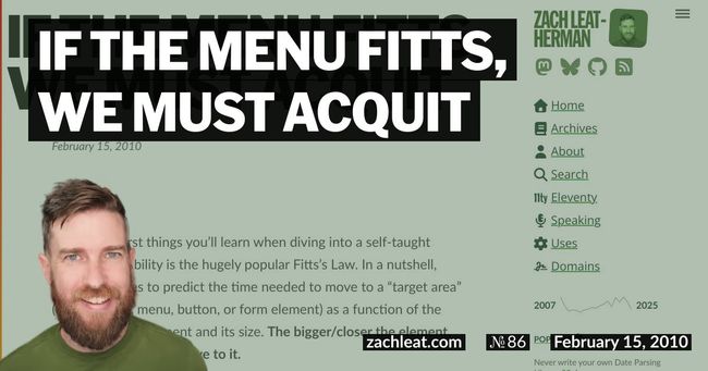 If the Menu Fitts, We Must Acquit