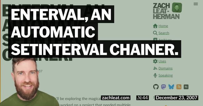 enterval, an automatic setInterval chainer.