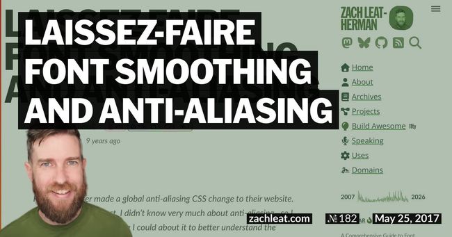 Laissez-faire Font Smoothing and Anti-aliasing