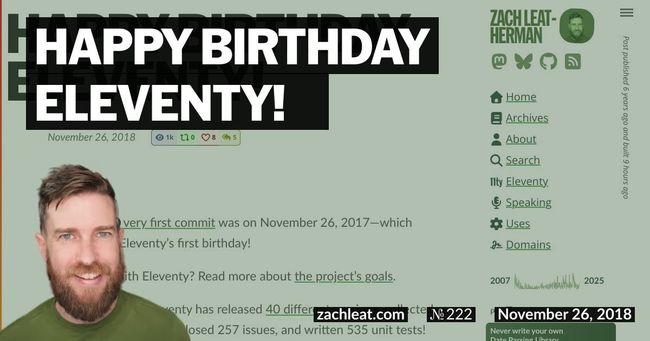 Happy Birthday Eleventy! 🎉