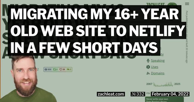 Migrating my 16+ year old web site to Netlify in a few short days