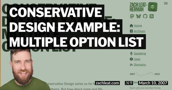 Conservative Design Example: Multiple Option List