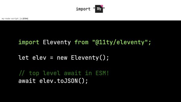 If your script is ESM, you can `import Eleventy from 