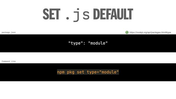 You can set .js to use ESM by default in your project with `