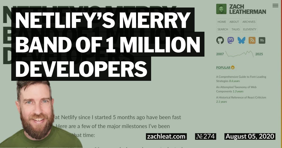 Netlify’s Merry Band of 1 Million Developers