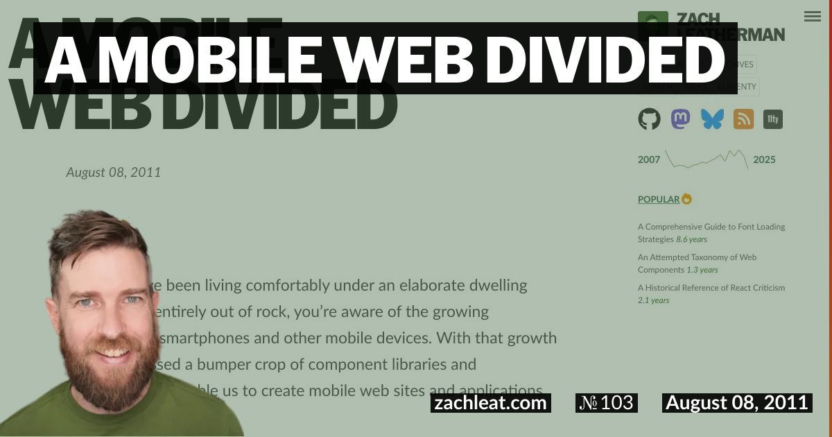 A Mobile Web Divided