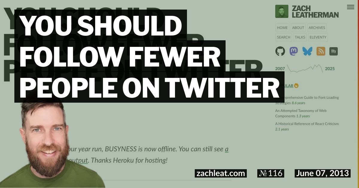 You Should Follow Fewer People on Twitter