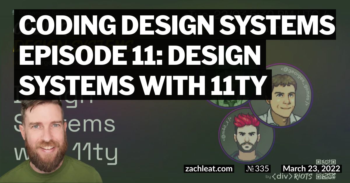 Coding Design Systems episode 11: Design Systems with 11ty