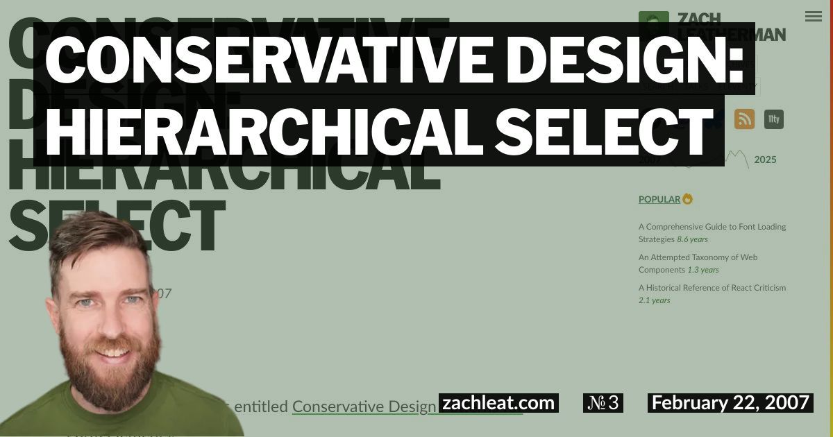 Conservative Design: Hierarchical Select