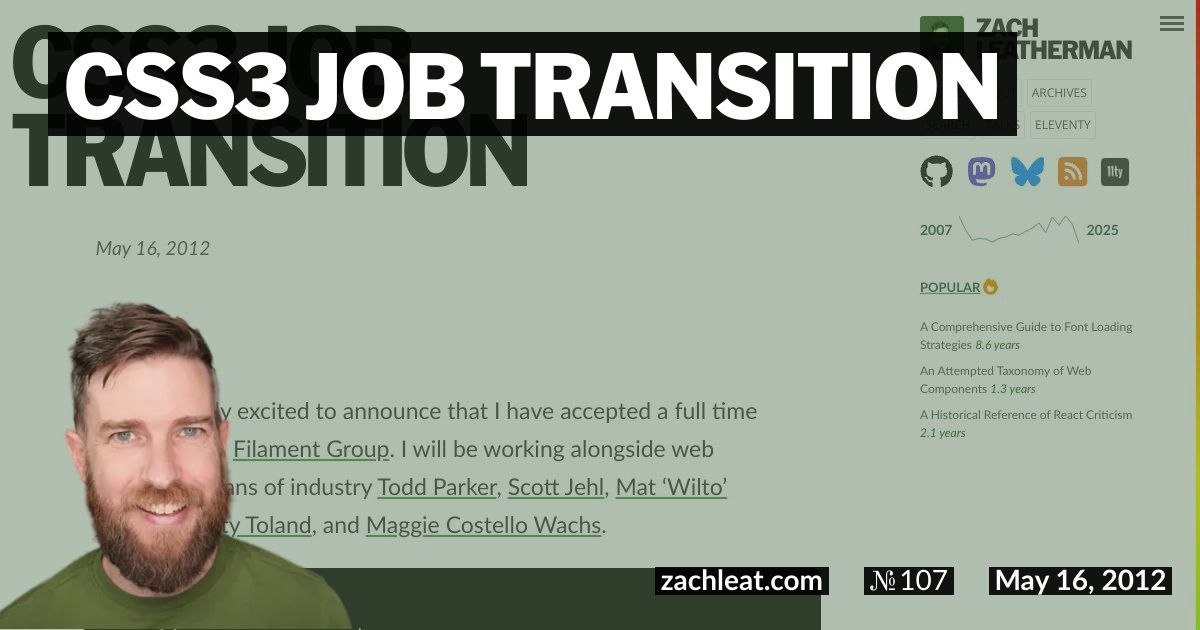 CSS3 Job Transition