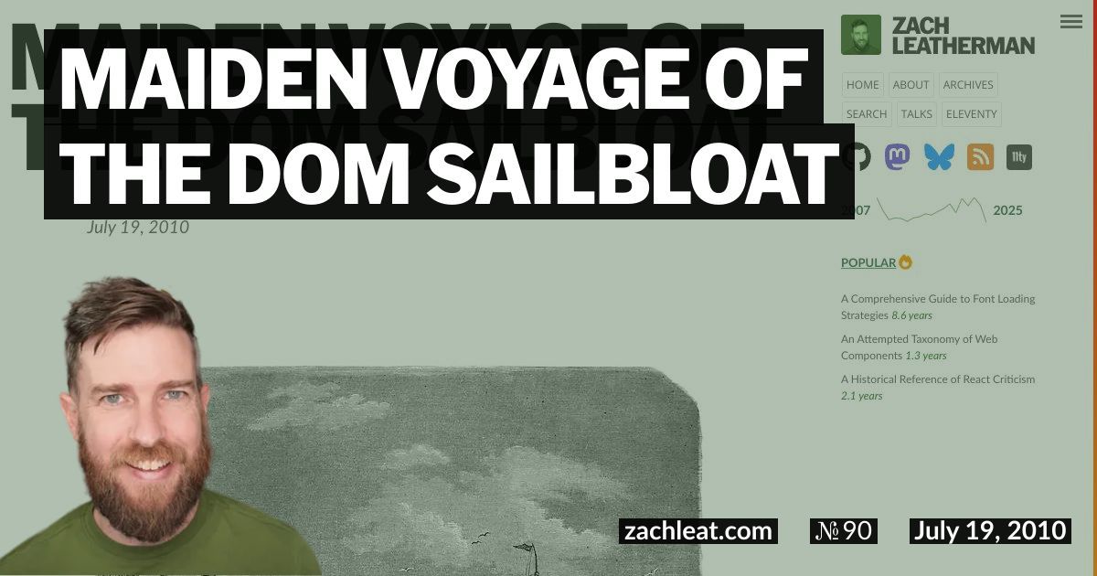 Maiden Voyage of the DOM Sailbloat