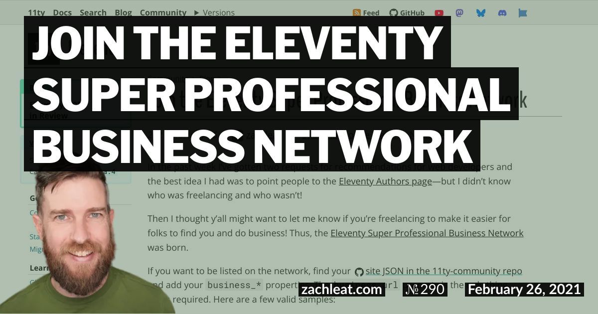 Join the Eleventy Super Professional Business Network