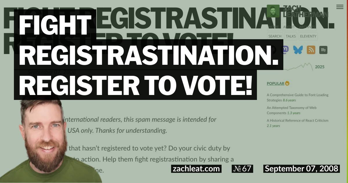 Fight Registrastination. Register to vote!