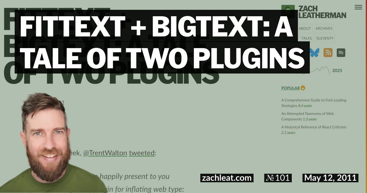 FitText + BigText: A Tale of Two Plugins