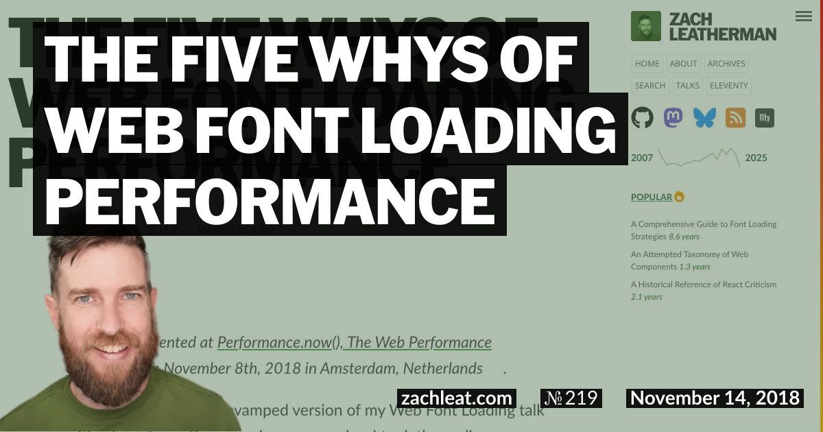 The Five Whys of Web Font Loading Performance