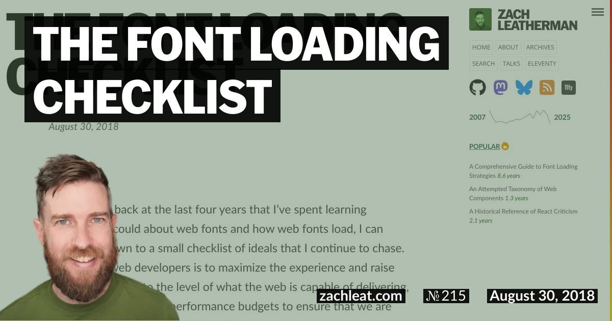 The Font Loading Checklist