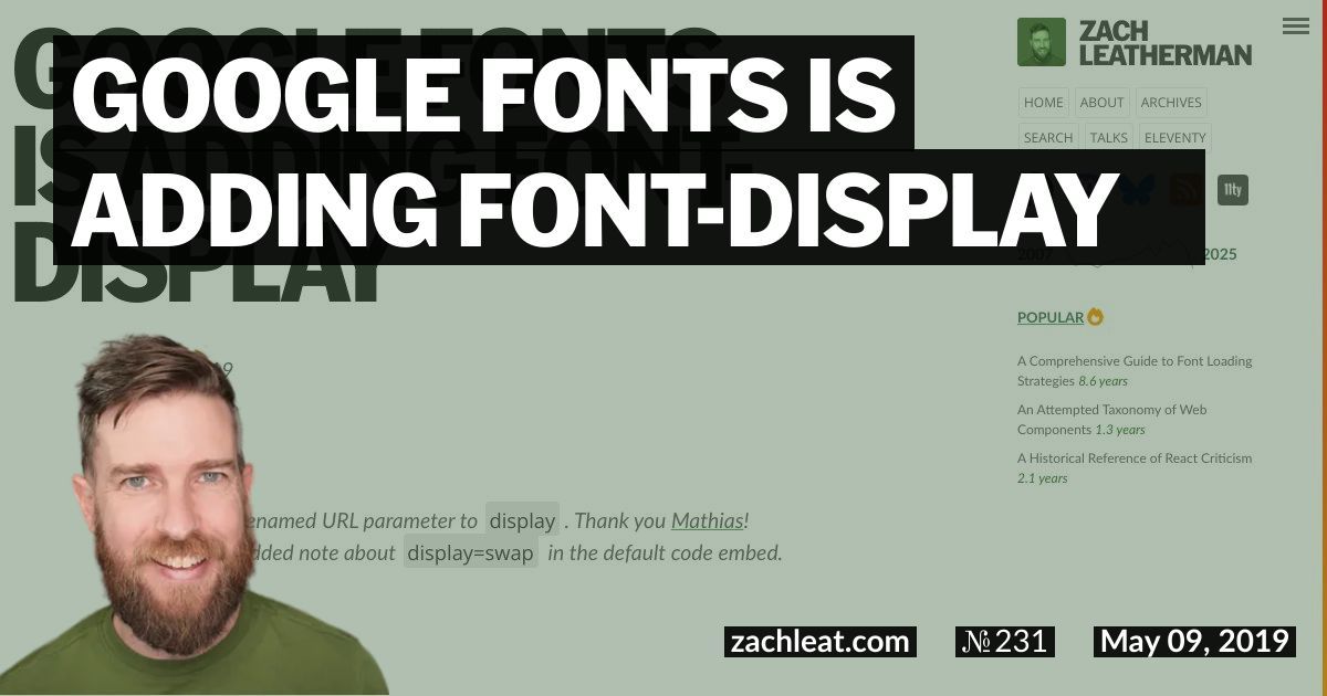 Google Fonts is Adding font-display 🎉