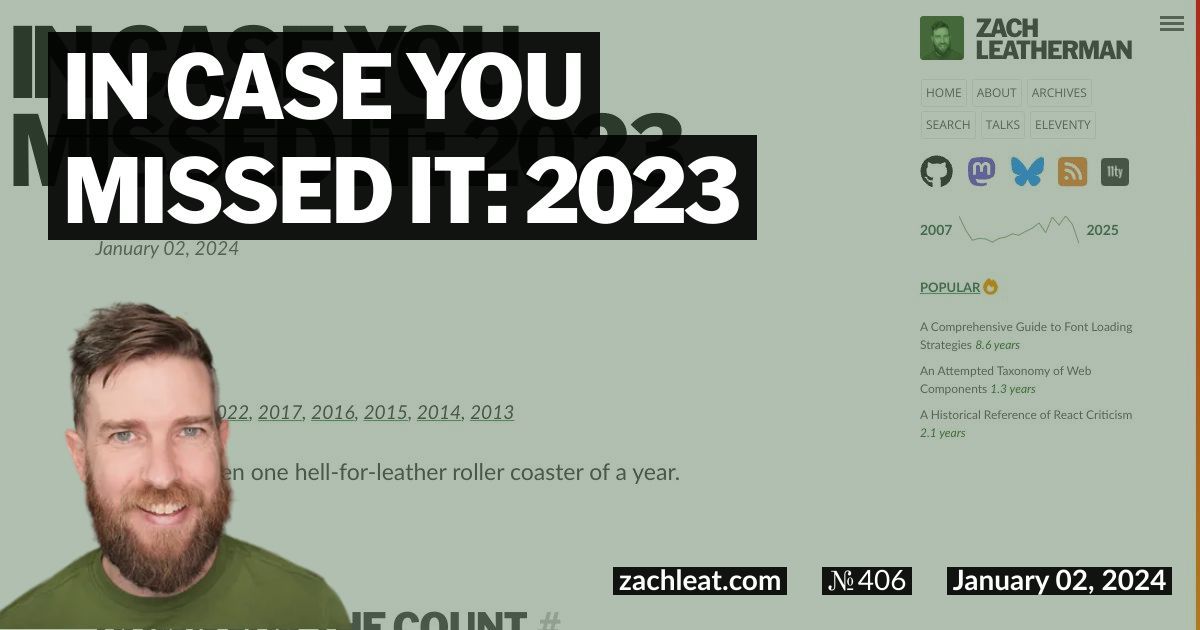 In Case You Missed It: 2023