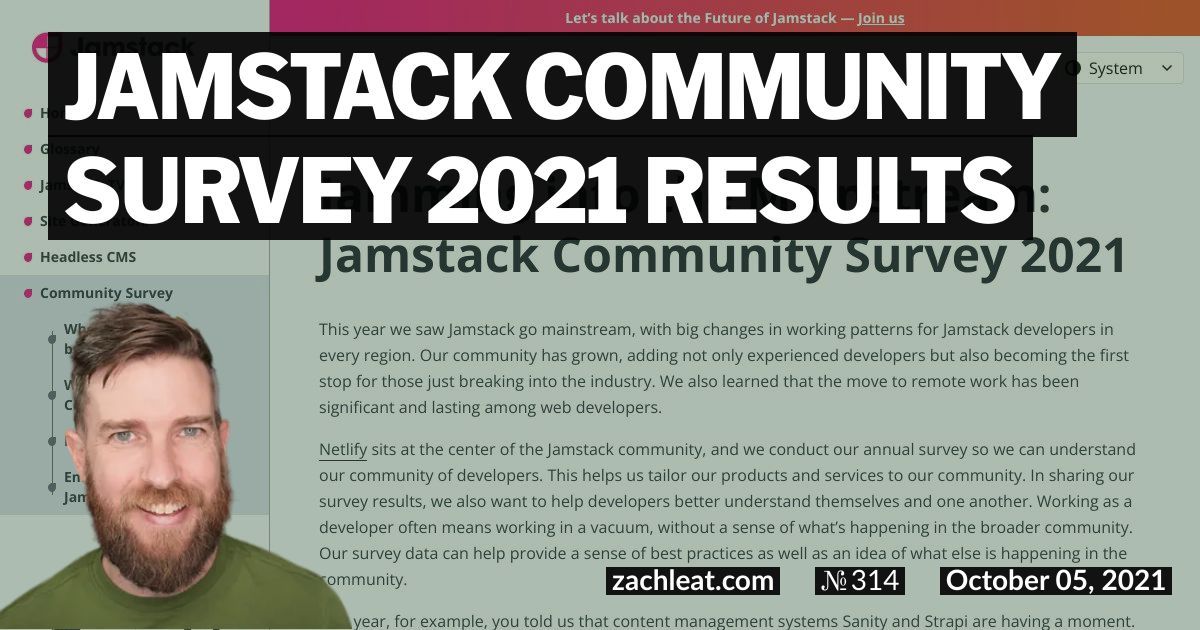 Jamstack Community Survey 2021 Results