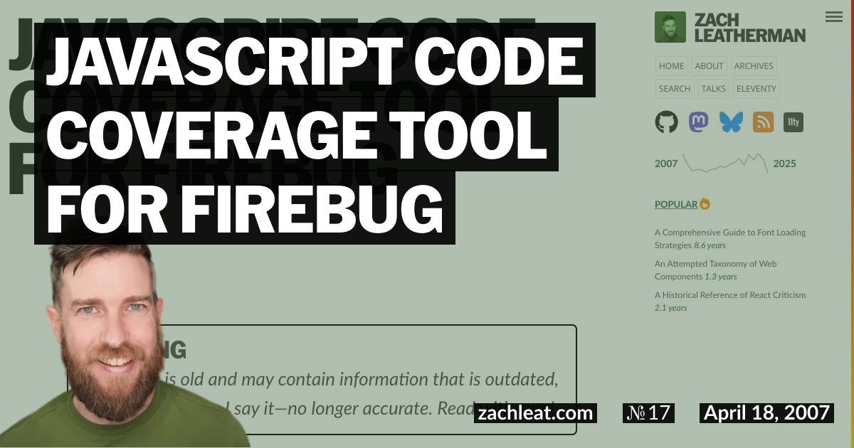 JavaScript Code Coverage Tool for Firebug