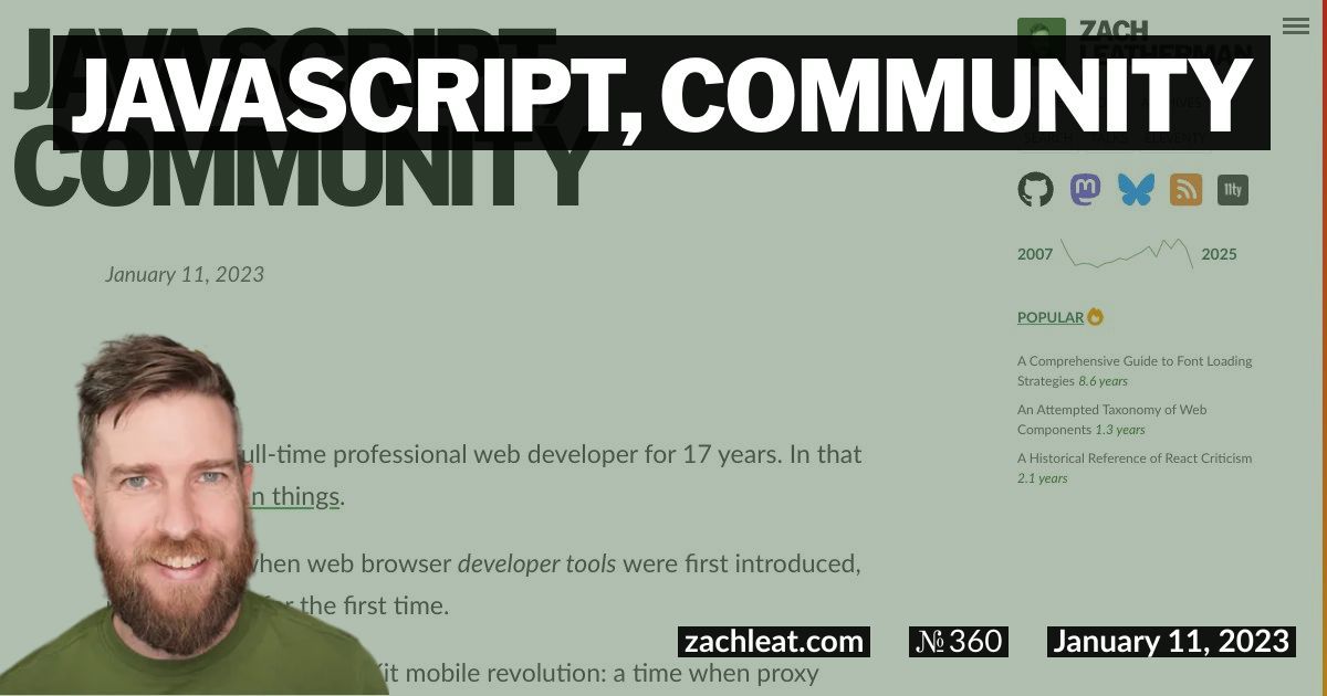 JavaScript, Community