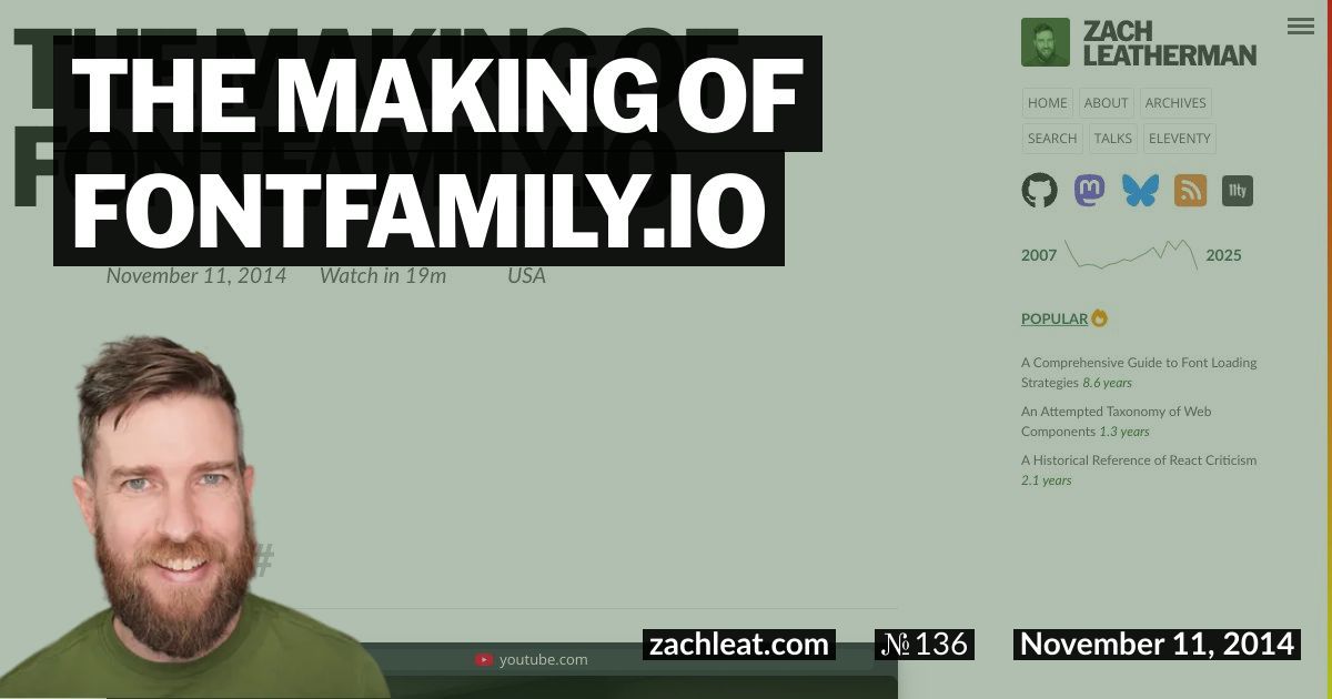 The Making of fontfamily.io