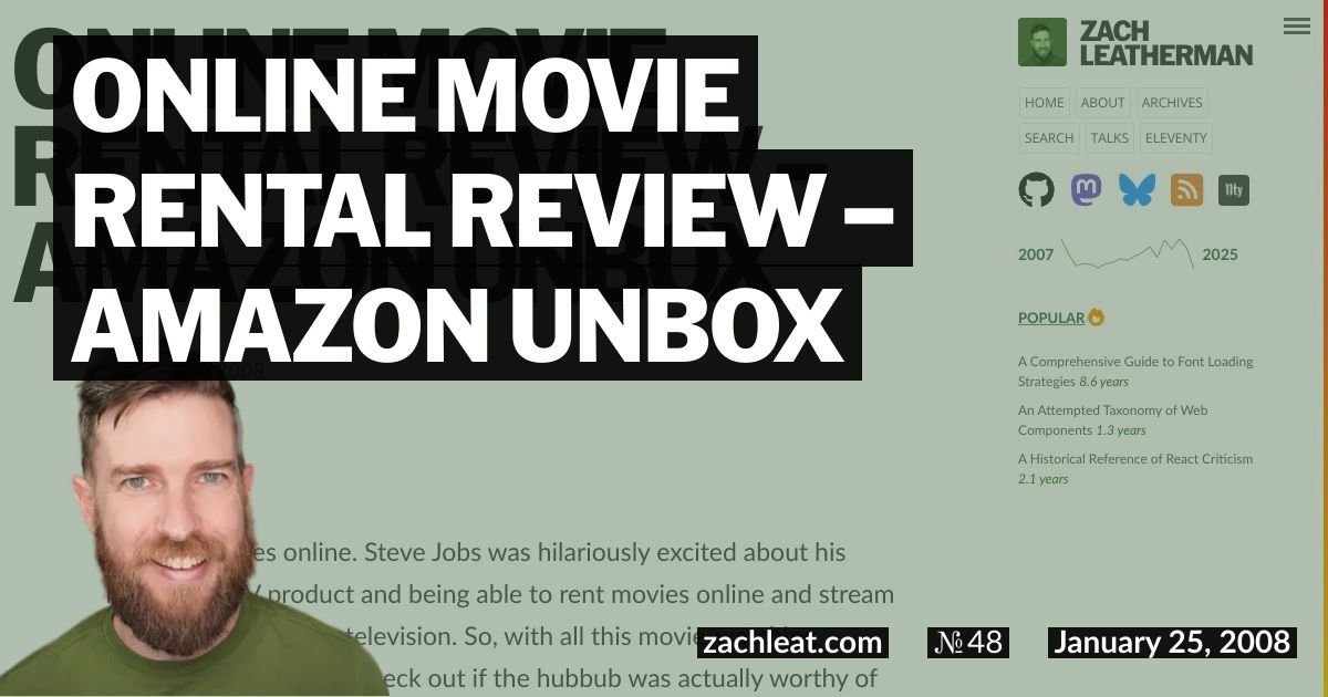 Online Movie Rental Review – Amazon Unbox