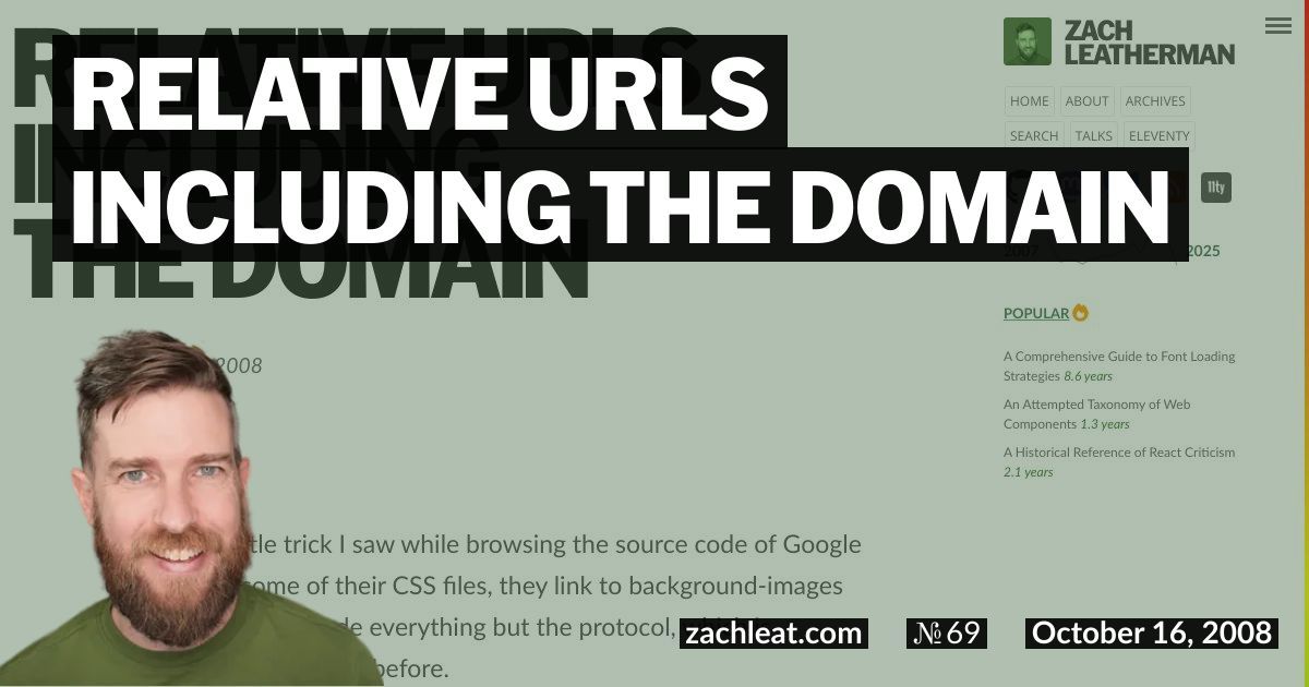 Relative URLs including the Domain