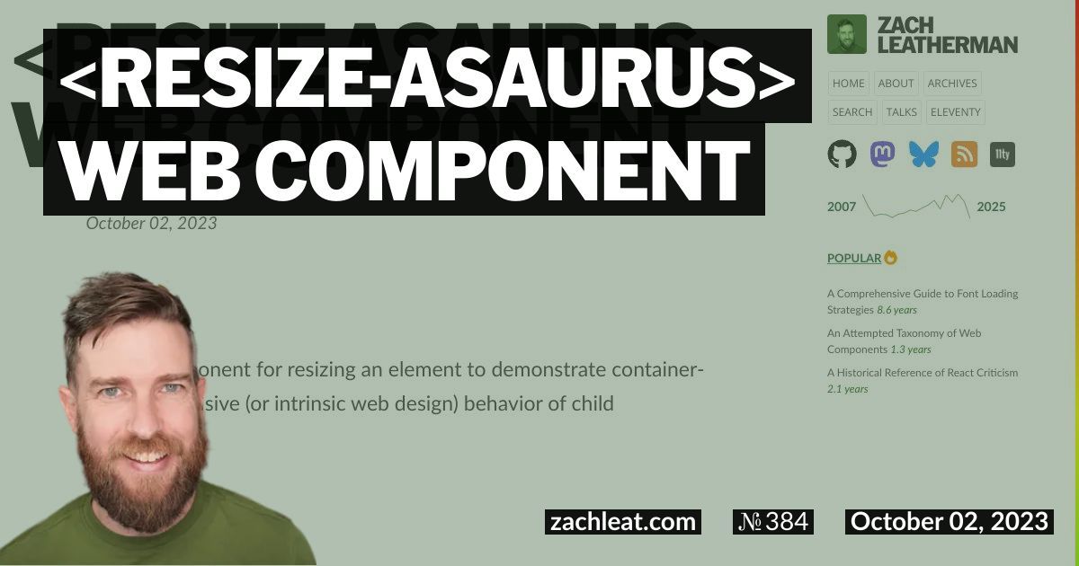 resize-asaurus Web Component