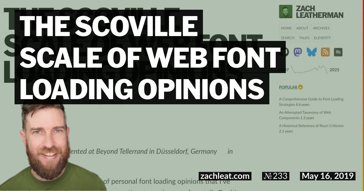 The Scoville Scale of Web Font Loading Opinions