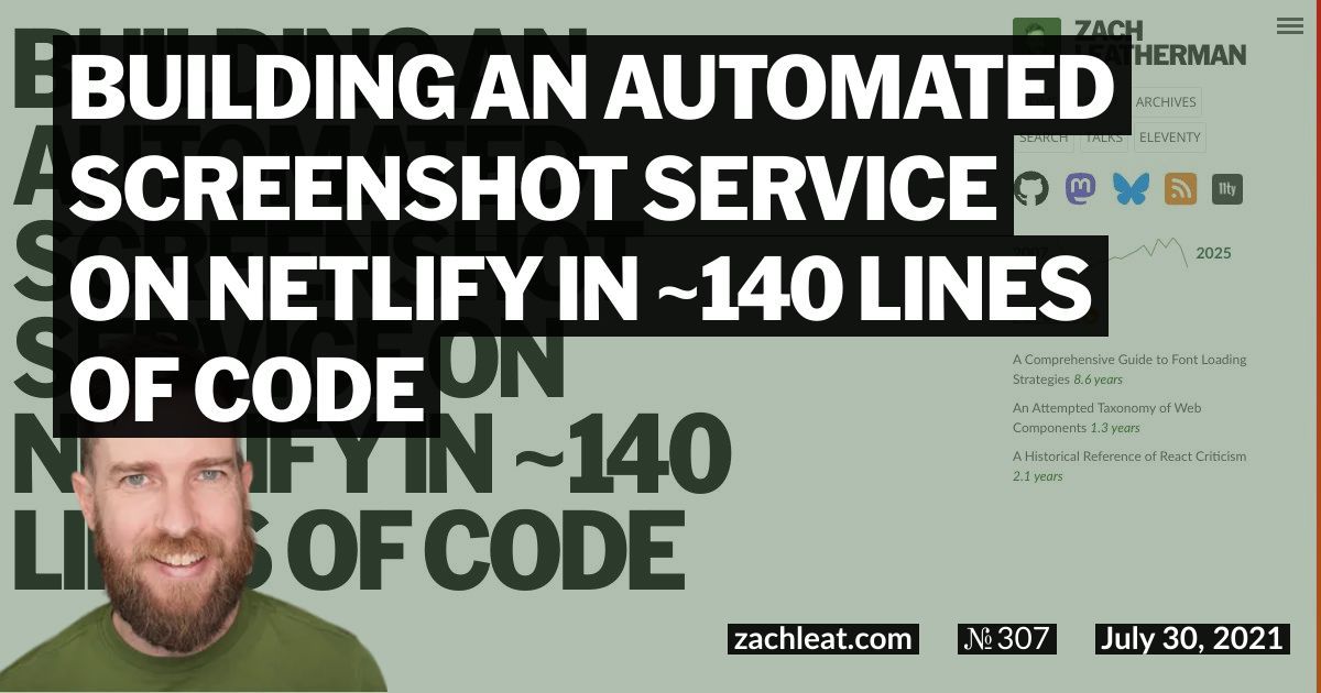 Building an Automated Screenshot Service on Netlify in ~140 Lines of Code