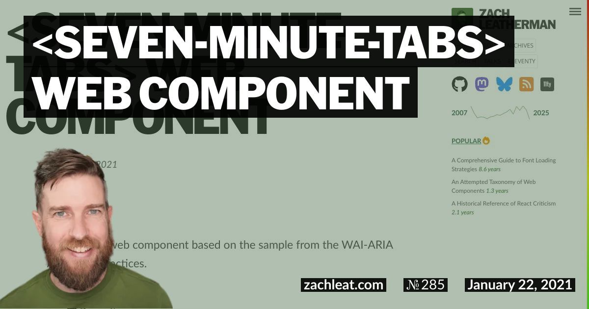 seven-minute-tabs Web Component