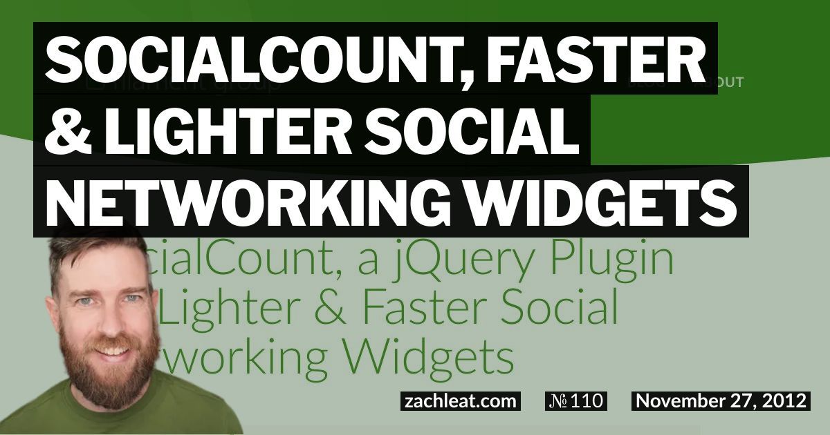 SocialCount, Faster & Lighter Social Networking Widgets