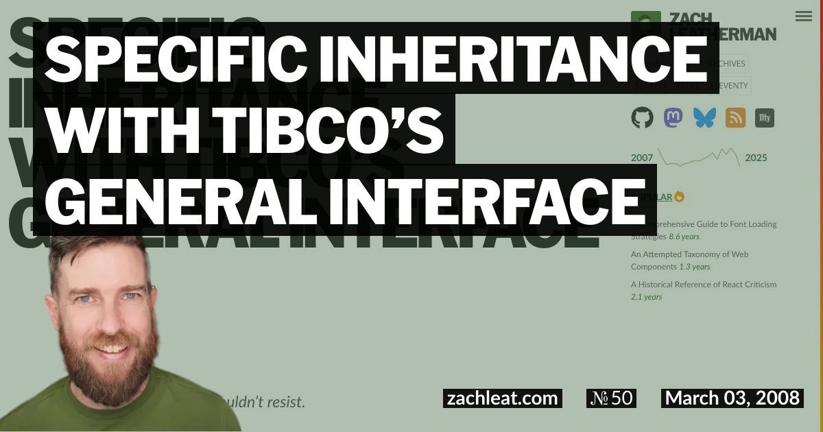 Specific Inheritance with TIBCO’s General Interface