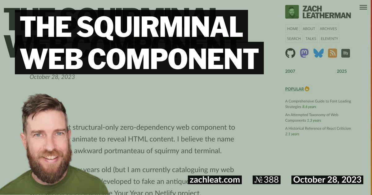 The Squirminal Web Component