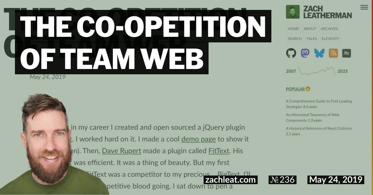 The Co-opetition of Team Web