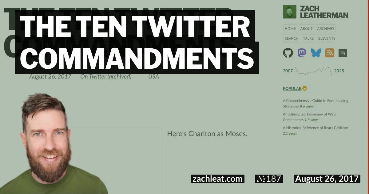 The Ten Twitter Commandments