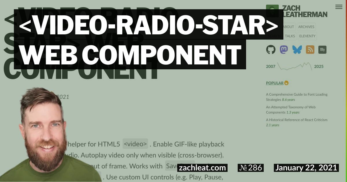 video-radio-star Web Component