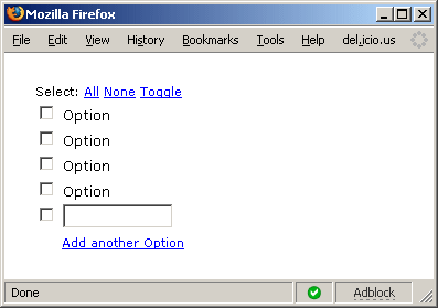 Option List Multiple Selections